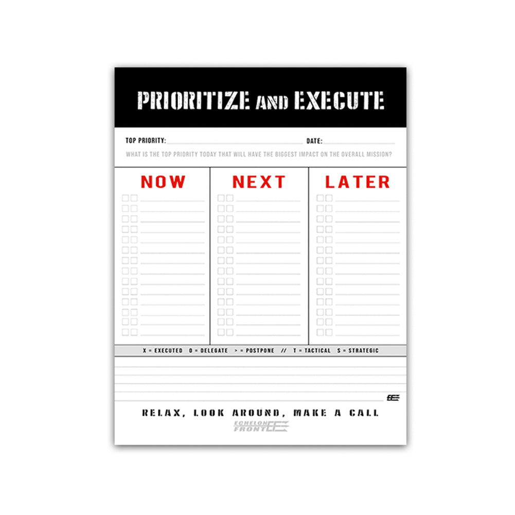 Notepad: Prioritize and Execute 8.5 x 11