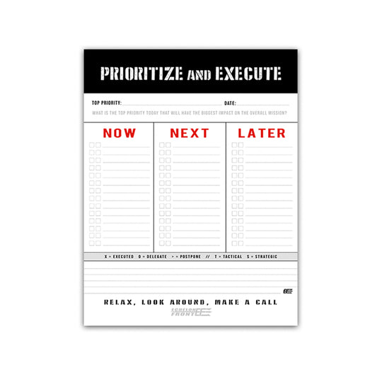 Notepad: Prioritize and Execute 8.5 x 11