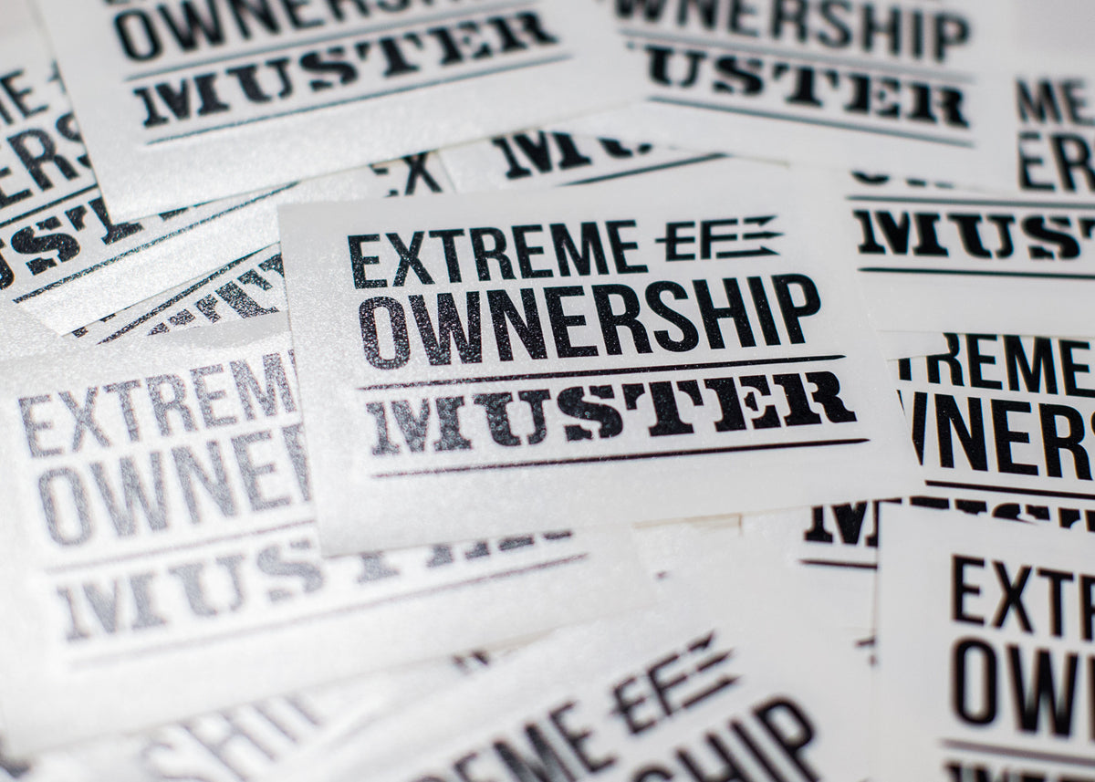 Decal Extreme Ownership MUSTER Black Echelon Front