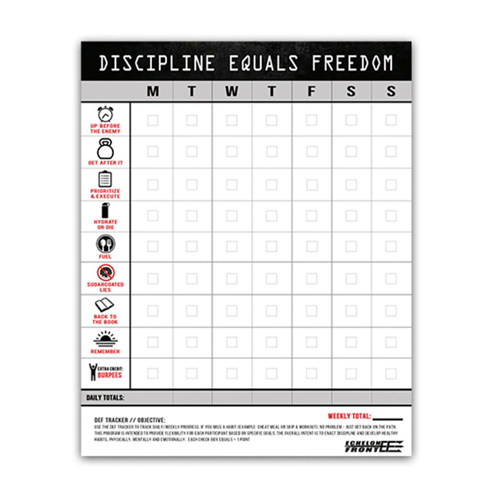 DEF Weekly Checklist - Paper Pad – Echelon Front