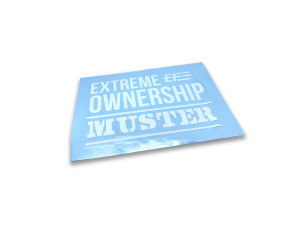 Decal - Extreme Ownership MUSTER - White