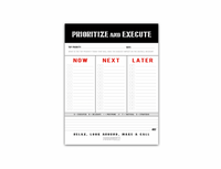 Notepad: Prioritize and Execute 8.5 x 11