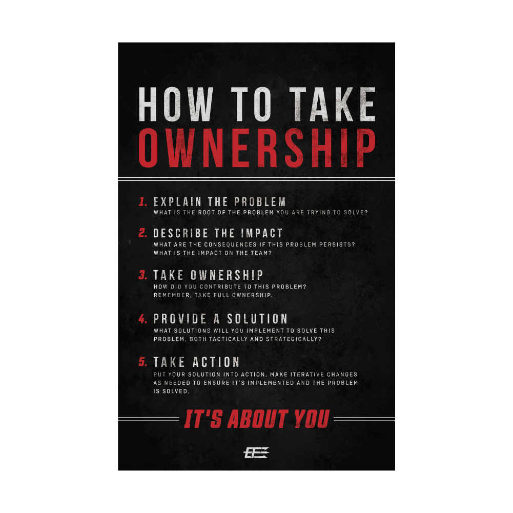 Poster - HOW TO TAKE OWNERSHIP – Echelon Front