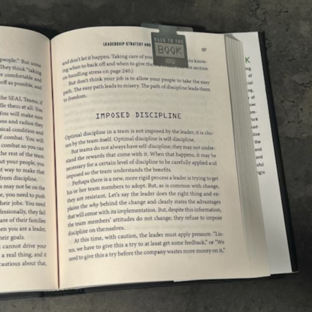 Bookmark: BACK TO THE BOOK